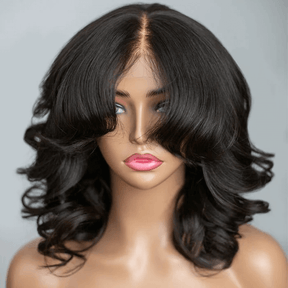 Curtain Bangs Short Wig