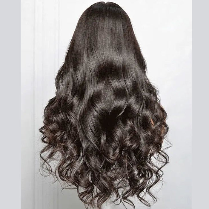 New Curtain Bangs Pre Cut HD Lace Wig Body Wave Guleless Wear&GO Human Hair Wigs