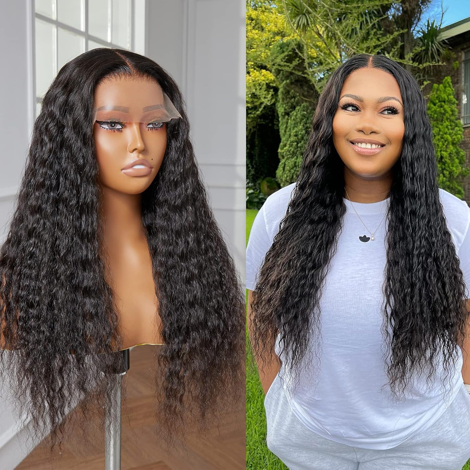 Pizazz Hair Flowy Bohemian Curls Wig Curly Glueless  13x6 Wig Pre-plucked Human Hair wigs