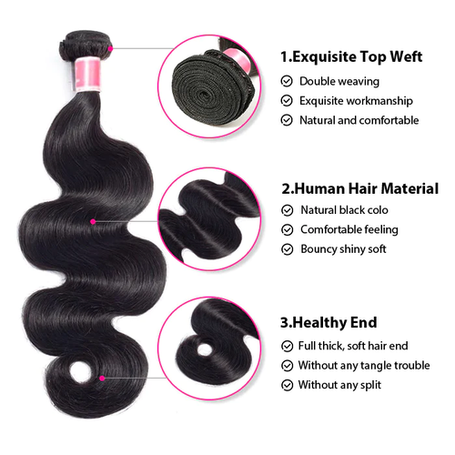 Pizazz Body Wave 1 Bundle Deal 100% Unprocessed Virgin Human Hair