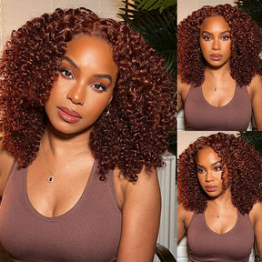 #99J/#33 Colored Bob Wig 13*4/4*4 HD Lace Human Hair Bob Wig For Women