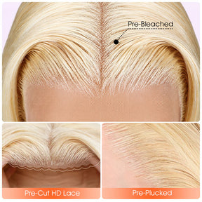 613 Silky Straight 5x5 Closure HD Lace Glueless Human Hair Wig Pre-cut & Plucked Hairline