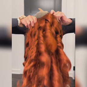 13x6 HD Burnt Orange Body Wave Wig Colored Human Hair Glueless Lace Wigs