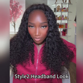 Pizazz Hair 3 In 1 Half Wig | Easy Wear Curly Wear Go Half Wig With Adjustable String Beginner Friendly