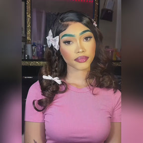 Pizazz T1B-4 Body Wave Full 13x6 Lace Frontal Virgin Human Hair Wigs 250% 12A Grade Human Hair ( 22Inch)