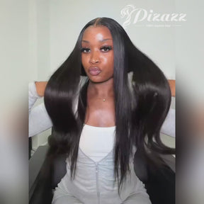 Pizazz Hair Pull & Go Glueless Wig 13×6 Straight Wig Invisi-Drawstring Pre-Everything Human Hair Wig