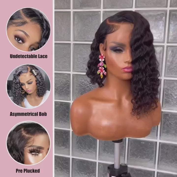 Deep Wave Short Bob Wigs