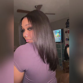 Pizazz Hair Layered Cut Yaki Straight BoB Wig Wear Go Glueless Wig Beginner Friendly 220% Density