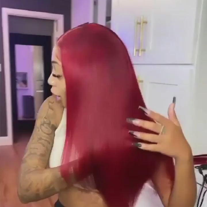 99J Burgundy Color Wigs