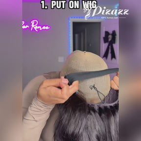 Pizazz Hair Pull & Go Glueless Wig 13×6 Straight Wig Invisi-Drawstring Pre-Everything Human Hair Wig