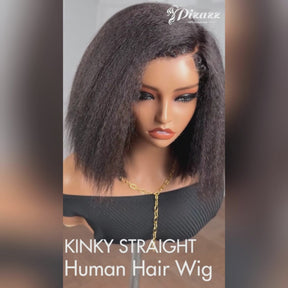 Ombre 1B/30 Brown Short Bob Glueless Wig Kinky Straight