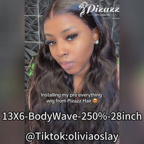 Pizazz Pull & Go Glueless Wig 13×6  Body Wave  Wig Invisi-Drawstring Pre-Everything Human Hair Wig