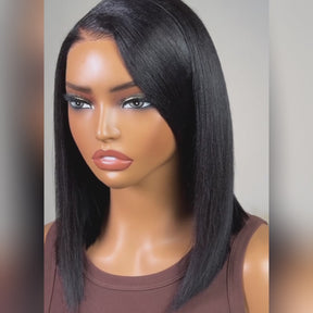 Pizazz Hair Layered Cut Yaki Straight BoB Wig Wear Go Glueless Wig Beginner Friendly 220% Density
