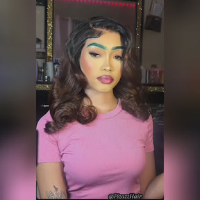 Pizazz T1B-4 Body Wave Full 13x6 Lace Frontal Virgin Human Hair Wigs 250% 12A Grade Human Hair ( 22Inch)