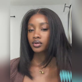 Pizazz Hair Layered Cut Yaki Straight BoB Wig Wear Go Glueless Wig Beginner Friendly 220% Density