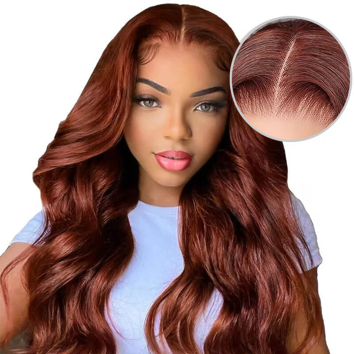 water wave reddish brown hd lace glueless wigs