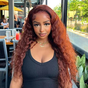 Glueless Water Wave 8x5 Pre Cut Lace Pre Bleached Knots Plucked Hairline 220% Density