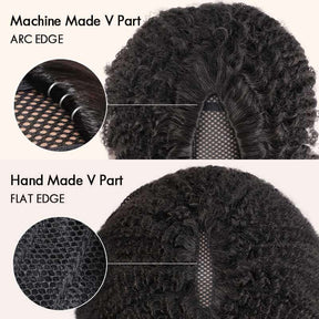 Caramel Highlight Glueless V Part Water Wave Wig #1B30 Beginner Friendly Wig With Hollow Out Breathable Cap