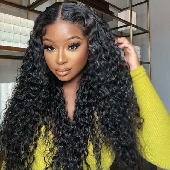 13x6 Full HD Invisible Lace Frontal Wigs Water Wave Human Hair Wigs with Natural Looking Hairline