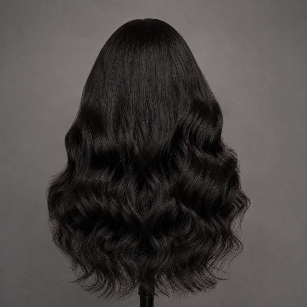 3 In 1 Half Wig | Kinky Straight with Soft Body Curls Comfortable Fit Glueless Install Filp Over Half Wig With Adjustable Drawstring