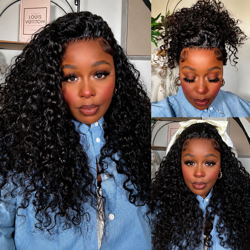 220%/250% Density Deep Wave 360 HD Lace Wig Glueless Wear & Go with Realistic Baby Hair