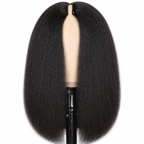 2 Wigs Set | 220% Density  5x5 Water Wave Bob Lace Wig and Kinky Straight Bob V Part Wig Flash Sale