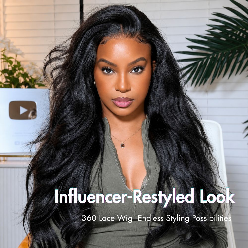 Yaki Straight 220% Density Pull Go 360 Drawstring Lace Frontal Wigs Pre Plucked Hairline Human Hair Wigs
