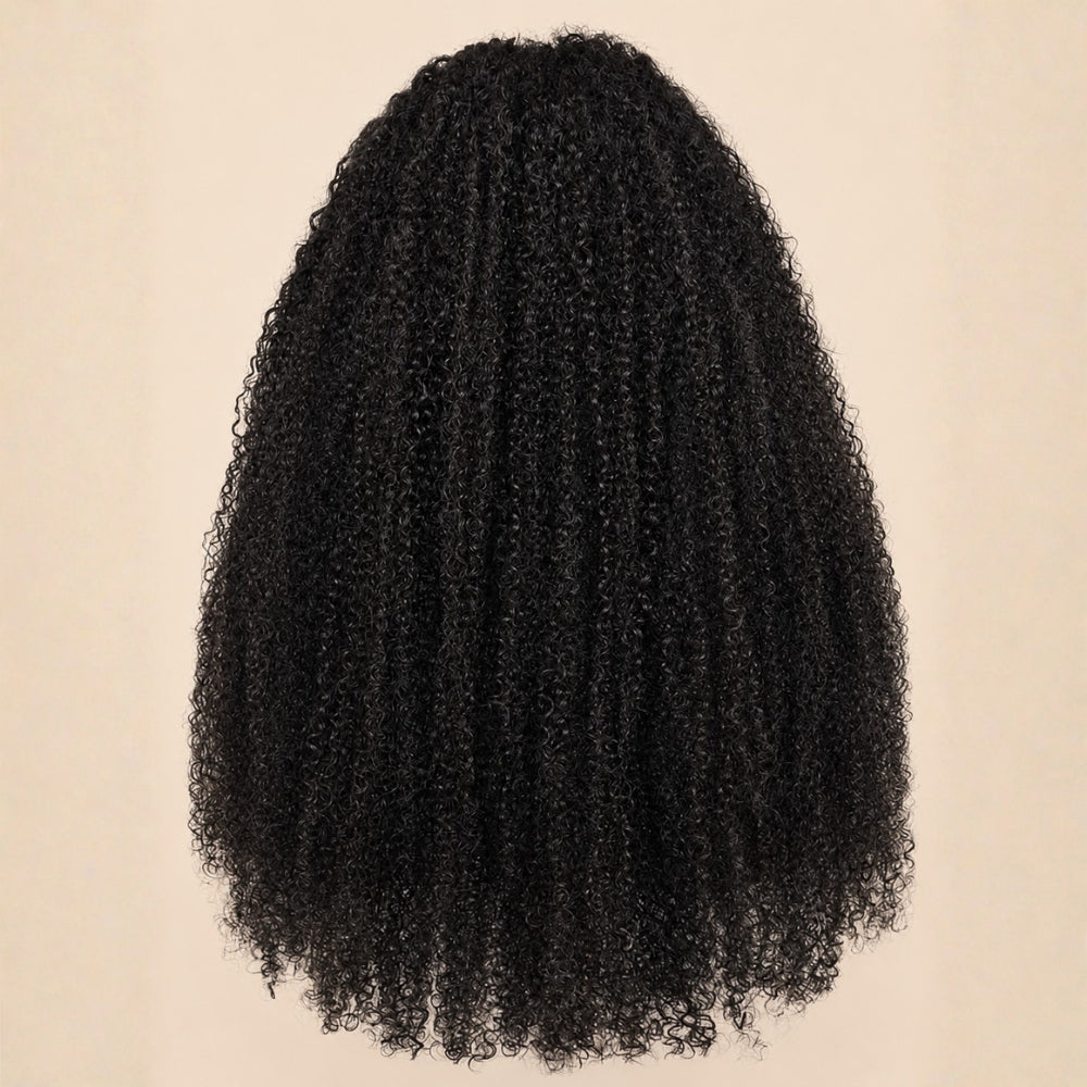 4c Edges kinky Curly Wig Human Hair Undetectable Invisible 360 HD Lace Frontal Wig