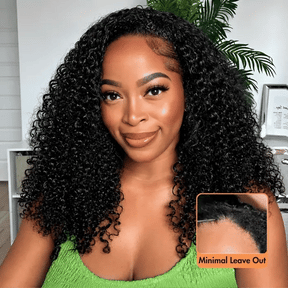 3 In 1 Half Wig | Kinky Curly Comfortable Fit Glueless Install Flip Over Half Wig With Adjustable Drawstring