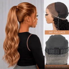 360 Lace Frontal Wig Body Wave Virgin Human Hair Wigs HD Pre-plucked Breathable Lace Wig