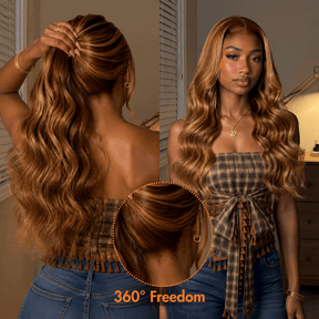 360 Lace Frontal Wig Body Wave Virgin Human Hair Wigs HD Pre-plucked Breathable Lace Wig