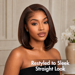 2 Wigs Set |  5x5 HD Lace  Pixie Curly Lace Wig  & 5X5 HD Lace #4 Chocolate Brown Short Bob Wig Flash Sale