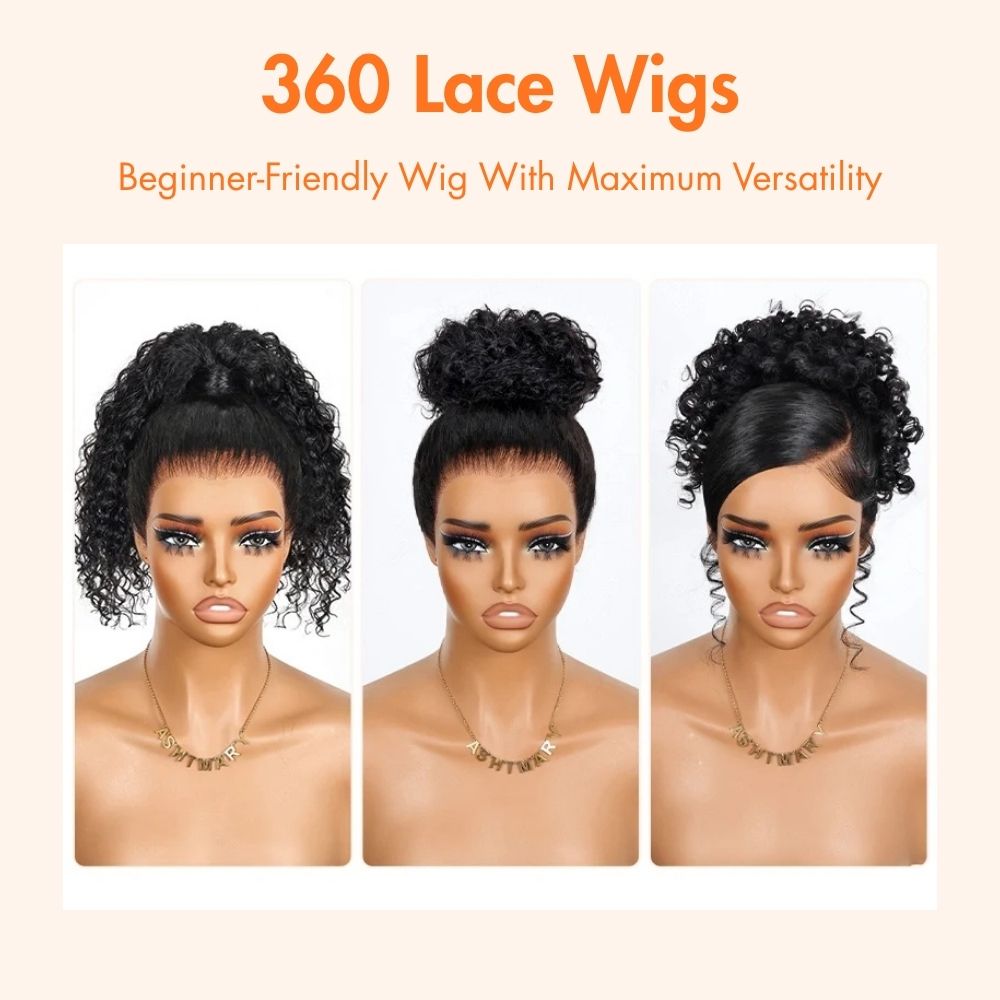 Water Wave 220% Density Invisi Strap Snug Fit 360 Transparent Lace Frontal Bleached Knots Pre Cut Lace Wig