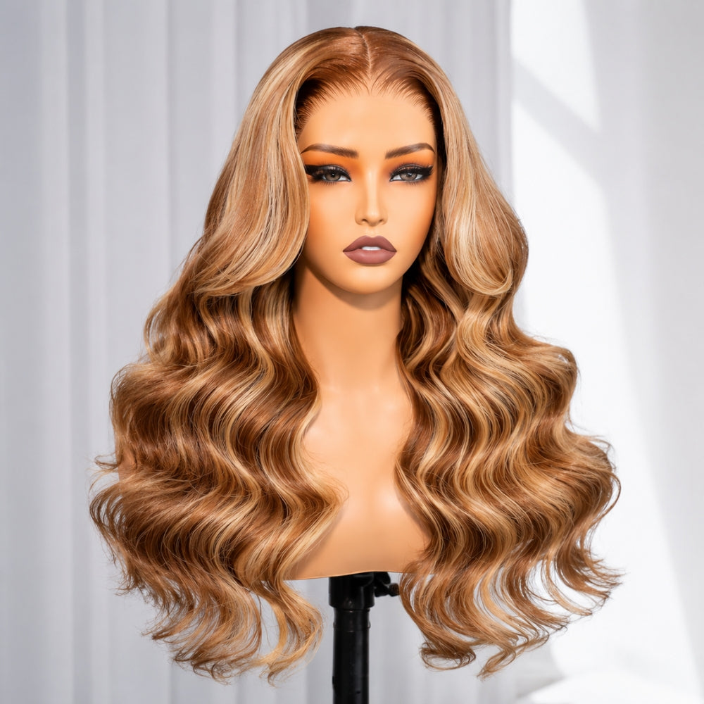 360 Lace Frontal Wig Body Wave Virgin Human Hair Wigs HD Pre-plucked Breathable Lace Wig