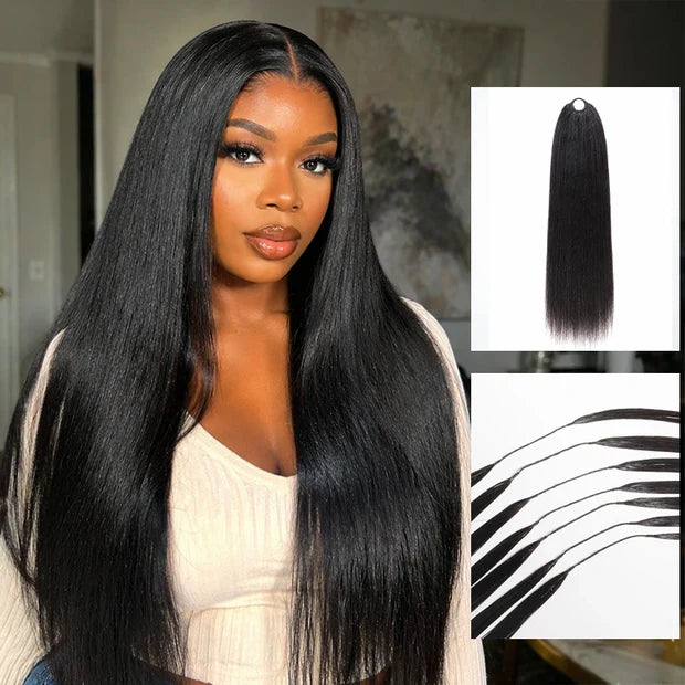 Natural Yaki Straight Crochet Hair - Lightweight & Easy Styling