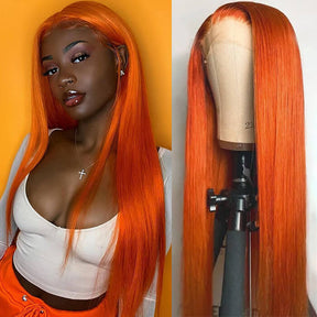 Ginger Lace Front Wigs Human Hair 13x4 HD Lace Wig with Pre-plucked Hairline