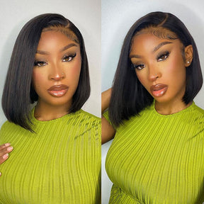 Short Bob Wigs Human Hair 5*5 Straight Lace Closure Bob Wigs For Women