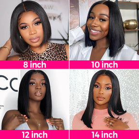 Short Bob Wigs Human Hair 5*5 Straight Lace Closure Bob Wigs For Women