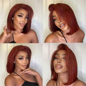 #99J/#33 Colored Bob Wig 13*4/4*4 HD Lace Human Hair Bob Wig For Women