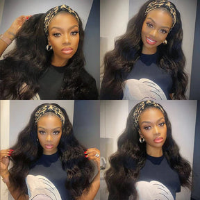 Body Wave Affordable Headband Wig Human Hair Wigs For Women High Density