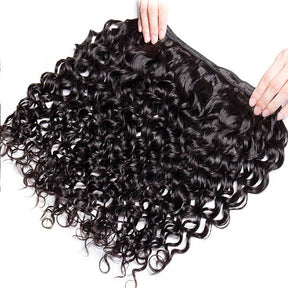 Brazilian Water Wave 3/4 Bundles Deals 100% Unprocessed Virgin Human Hair Weave
