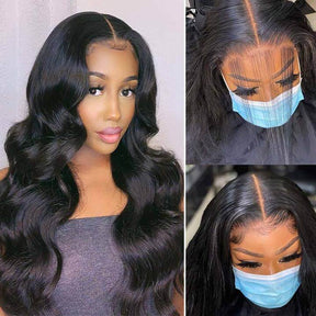 Body Wave 5x5 Lace Closure Wig Pre Plucked Affordable Human Hair Wigs