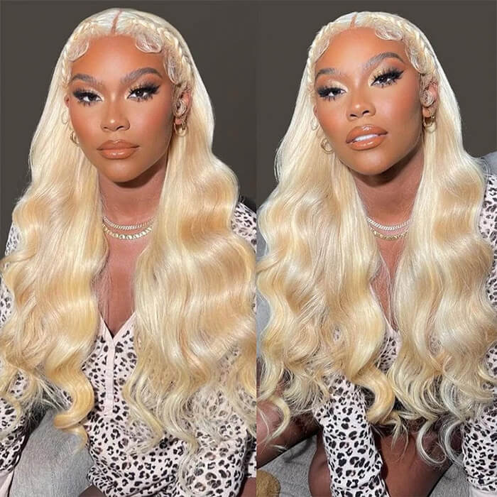613 Blonde Color 13*6 HD Lace Front Wigs Body Wave 100% Human Hair Wigs
