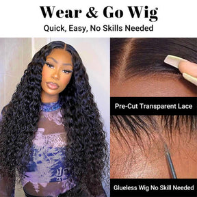 Water Wave Pre-Cut Lace Closure Wigs