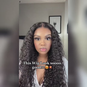 Air Wig 13x4 HD Lace Curly Human Hair Wigs Wear & Go Pre Cut Lace Glueless Lace Front Wigs