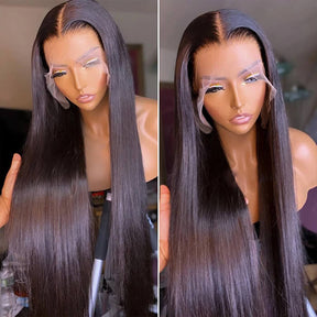 13*4 HD Lace Frontal Wigs Skin Melt Transparent Human Hair Wigs