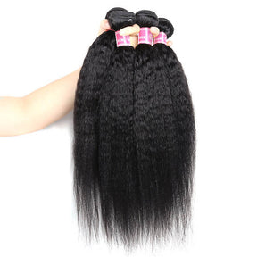 Wholesale Kinky Straight Remy Hair Weave 3 Bundles Virgin Human Hair Extensions
