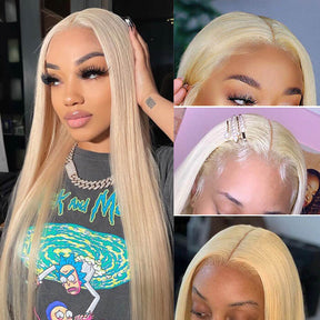 Pizazz Hair 613 Blonde Body Wave  13x6 HD  Lace Front Wigs 180% Density