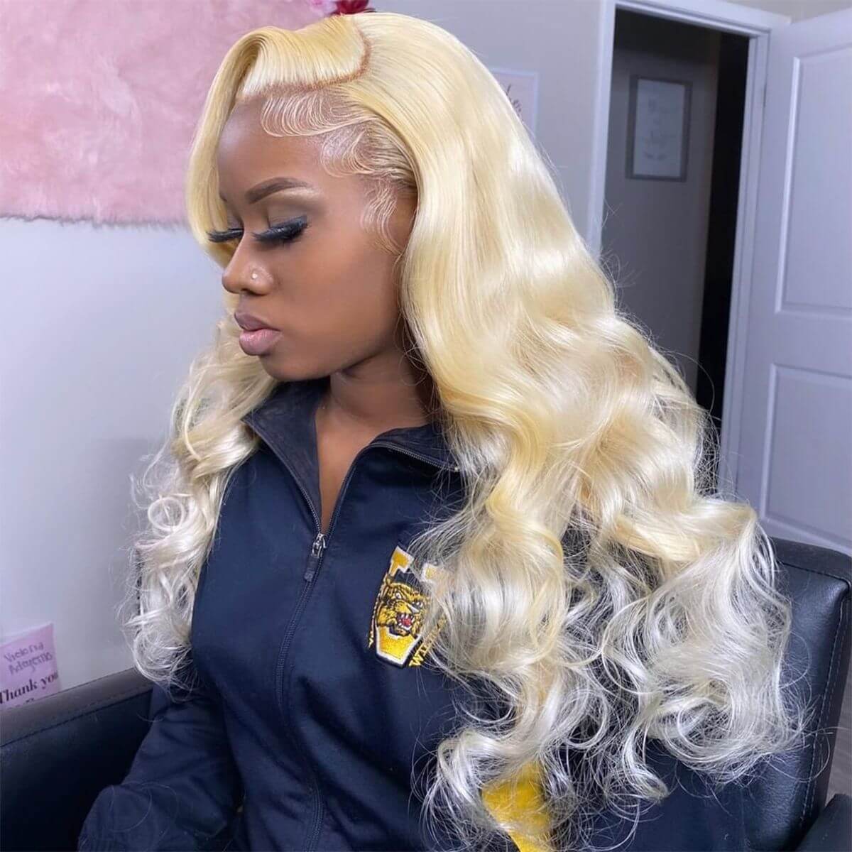 613 Blonde Color 13*6 HD Lace Front Wigs Body Wave 100% Human Hair Wigs