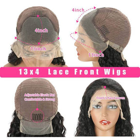 13*4 HD Lace Frontal Wigs Skin Melt Transparent Human Hair Wigs